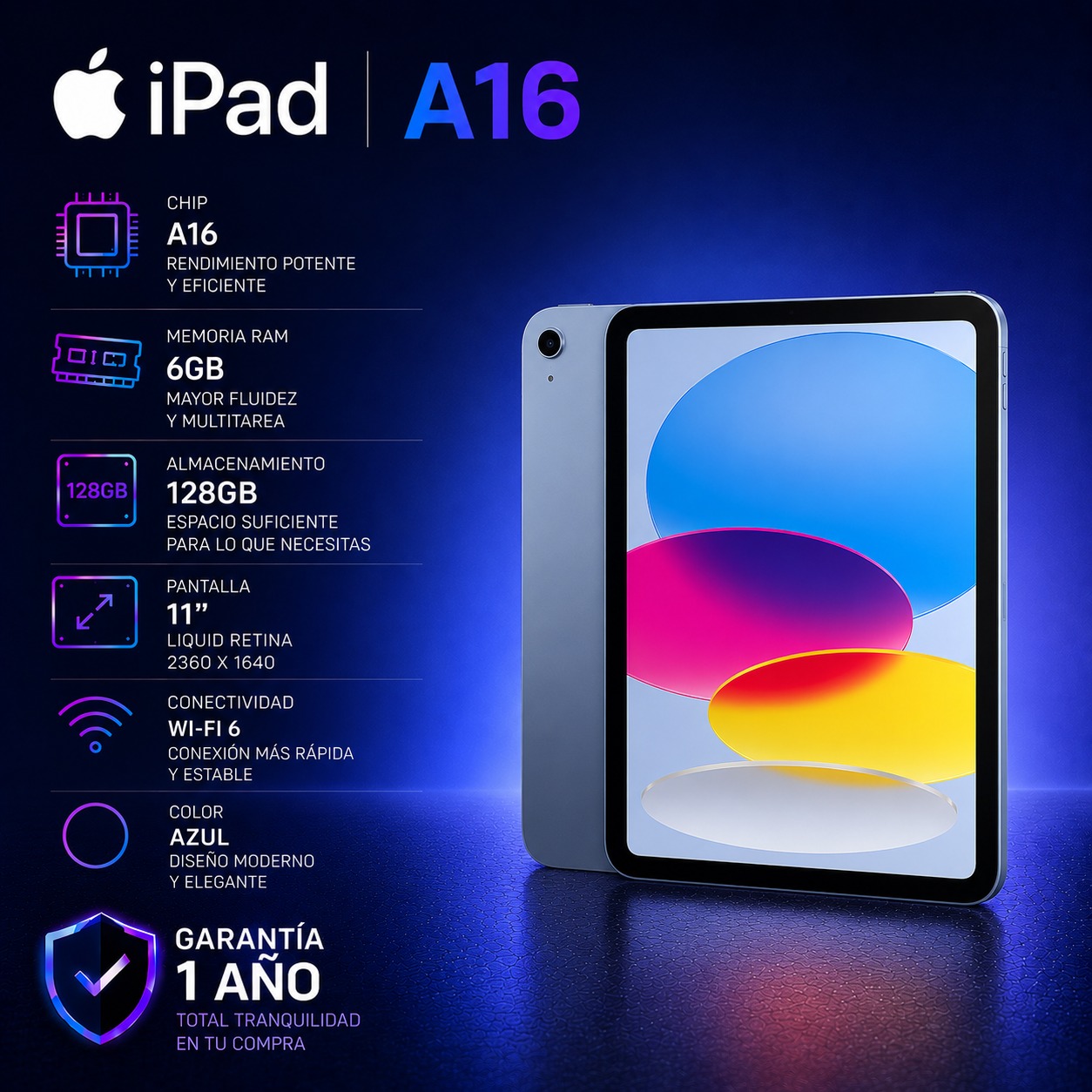 iPad Air 2021 Chip M3 128GB Apple 11" 10/10 ok